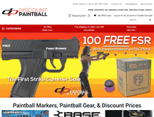 Tablet Screenshot of discountpaintball.com